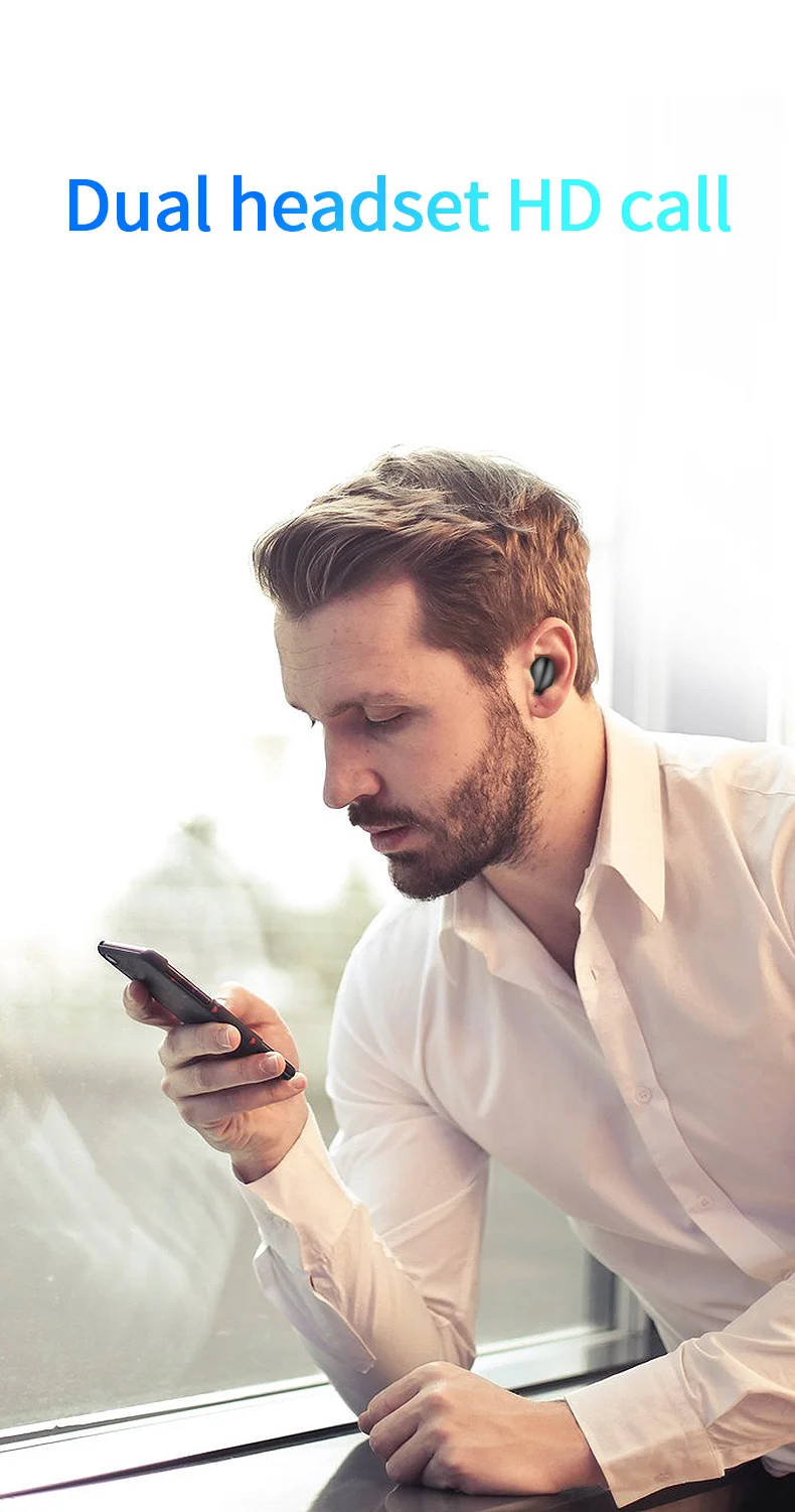 3500 мАч, двойная гарнитура, HD, вызов, Bluetooth 5,0, наушники, беспроводные, настоящая гарнитура, свободные руки, наушники, спортивные, бас, водонепроницаемые, наушники