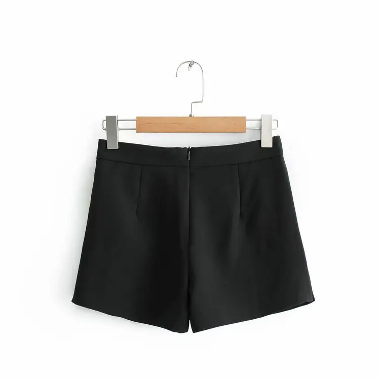 C66-2173 Summer New Style Europe And America High-waisted Culottes Anti-Exposure Fastener Decoration Slim Fit Shorts Women's a G