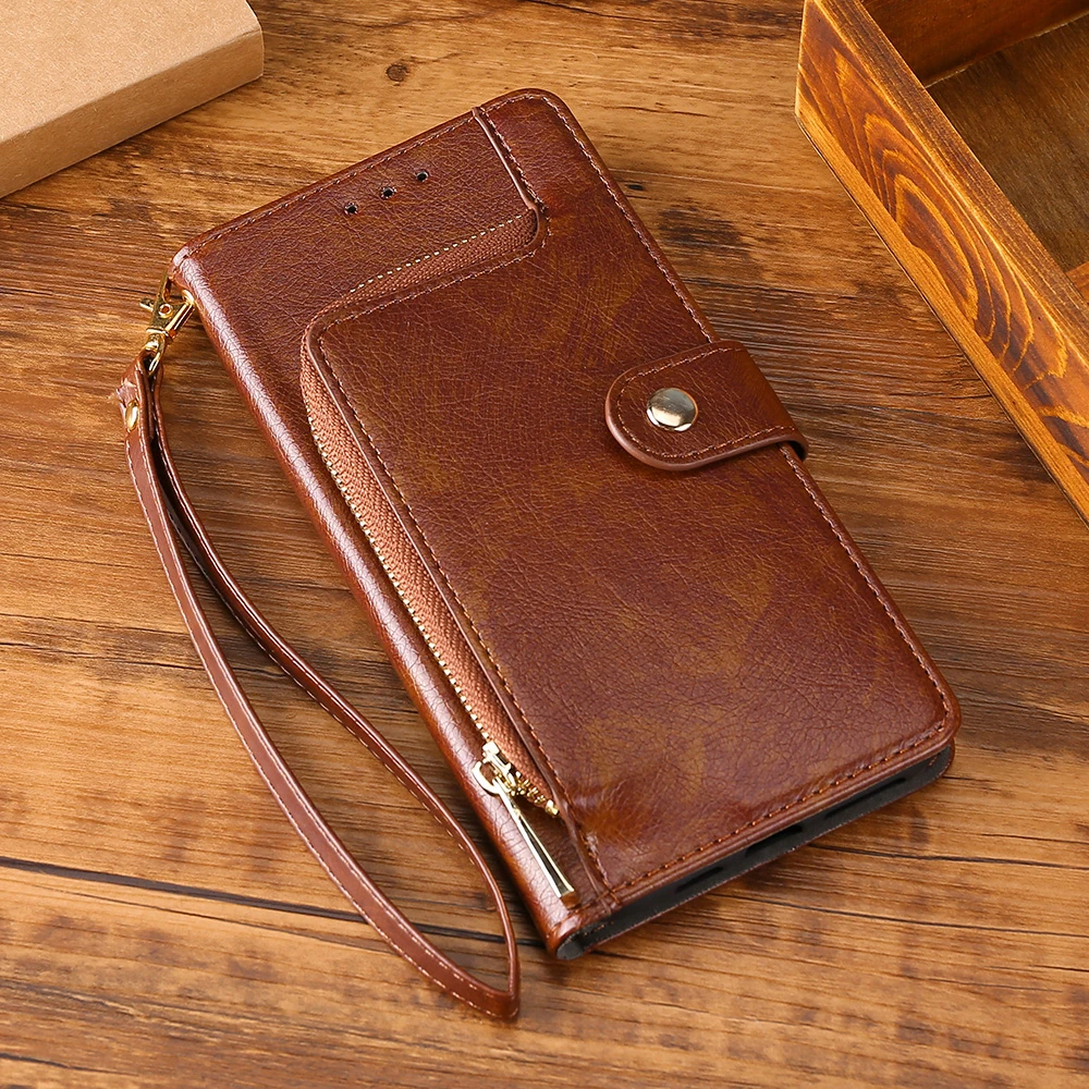 

Case for Oneplus 7T 7 Pro 6 6T 5 5T 3 2 Flip Cover Luxury Leather Card Slot Wallet Phone Case Stand Zipper Pouch Oneplus 7T