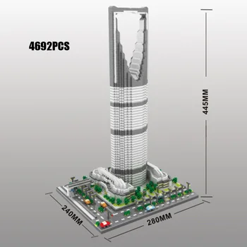 

World famous Modern Architecture nanobricks Saudi Arabia Kingdom tower micro diamond block model building bricks toys collection