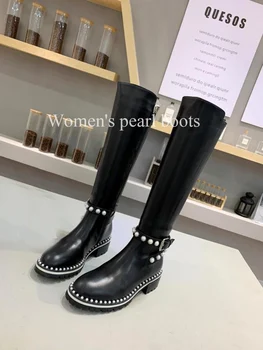 

2020 women's pearl boots