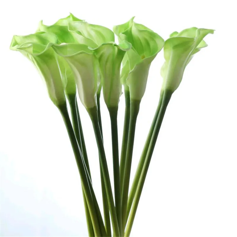 5 x 63cm Large Long Stem Quality Artificial Latex Calla Lilies Latex Real Touch 