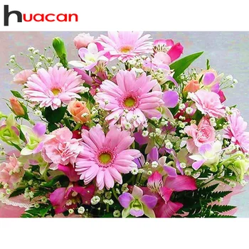 

Huacan 5D DIY Diamond Painting Full Square/Round Flower Daisy Diamonds Embroidery Kits Decorations Home Gift