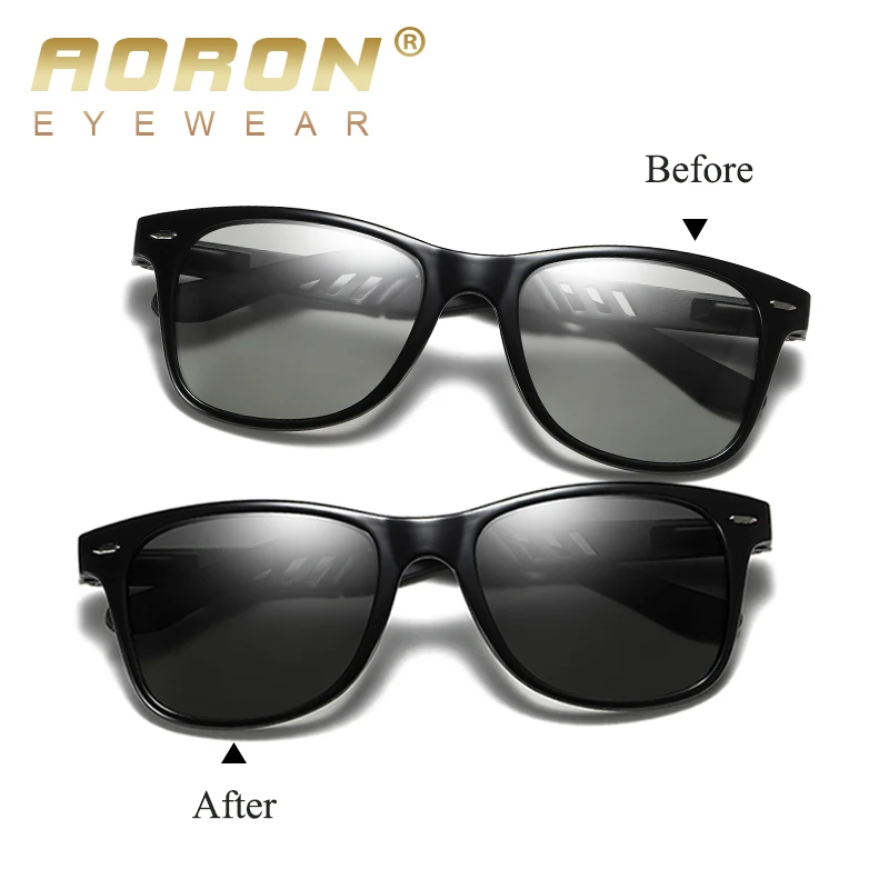 

AORON Photochromic Polarized Sunglasses Anti-UV400,Resistance to glare, Men Polarized Sun Glasses Driver Safety Goggles