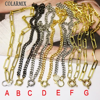 

5 pieces Color matching necklace mix golden and White chain chain multi size necklace jewelry for women 9727