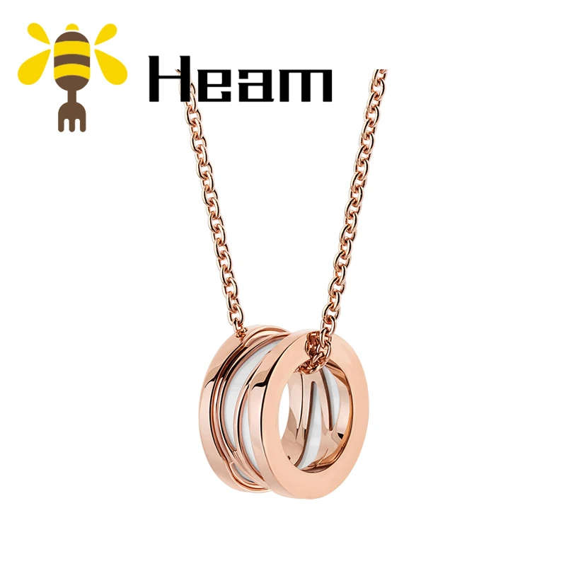 Heam,, высокое качество, Стерлинговое Серебро 925 пробы, болгарийское ожерелье для женщин, фирменный дизайн, розовое золото, модное ювелирное изделие, подарок для пары - Окраска металла: style 3