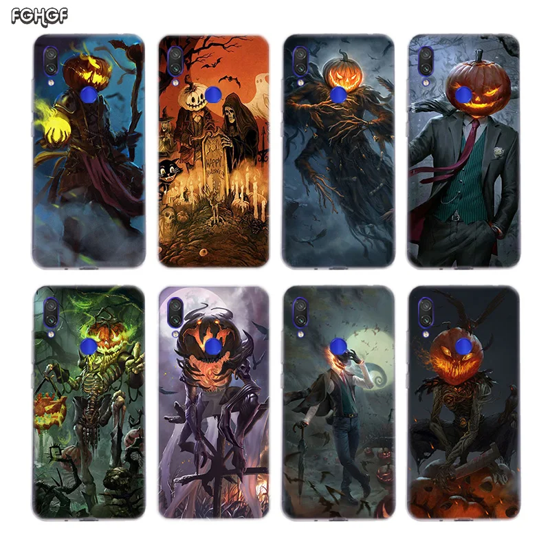 

Demon Pumpkin Halloween Case For Xiaomi Redmi Note 7 6 Pro 5 4 4X K20 7A Y3 S2 5A 6A Xiomi Mi A3 CC9 CC9E F1 9T 9 SE 8 A2 lite