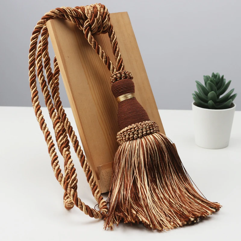 light coffee 1 pc curtain tassel tieback curtain decoration accessory - Цвет: light coffee