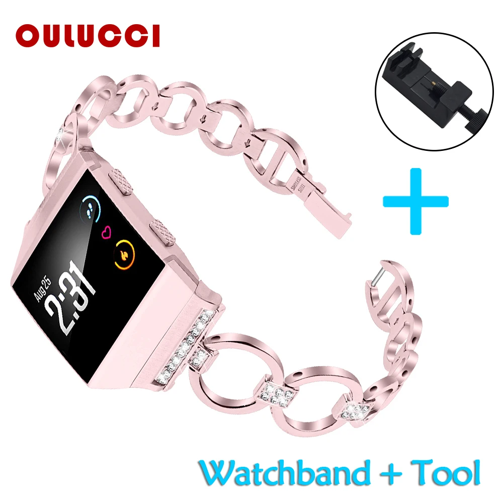 Браслет OULUCCI из нержавеющей стали для часов fitbit ионный ремешок аксессуары
