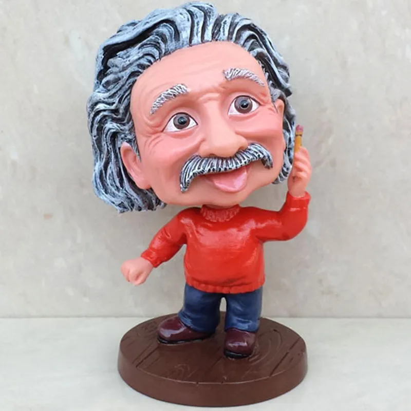 

Einstein Crafts Ornaments Statue Personality of Creative Gifts Celebrity Figure Can Shake His Head Scientist Figurine A670