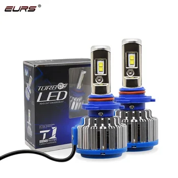 

EURS(TM) 2PCS Top Quality T1 H4 Scoket T1 Turbo Led Car Headlight H1 H3 H7 H8 H9 H11 9005 360 Degree 12V 72W Fog Lights 6000K