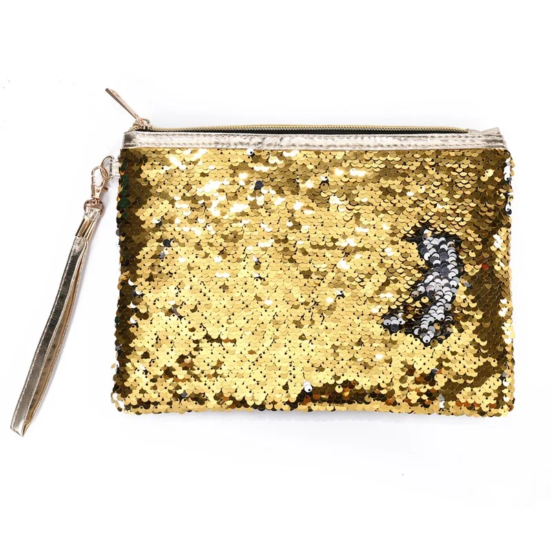 100 PCS PER PACK Top Quality Promotion Products Of Ins Fashion Style Sequins Wallet For Gifts Women Clutch With Handle