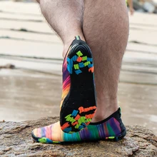 Мужская и женская обувь унисекс; быстросохнущая летняя обувь для дайвинга с радужным принтом; пляжные водные кроссовки для серфинга; для плавания