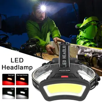 

Portable COB LED Headlamp USB Camping Headlight With Adjustable Headband Waterproof Flashlight For Night Riding Fishing