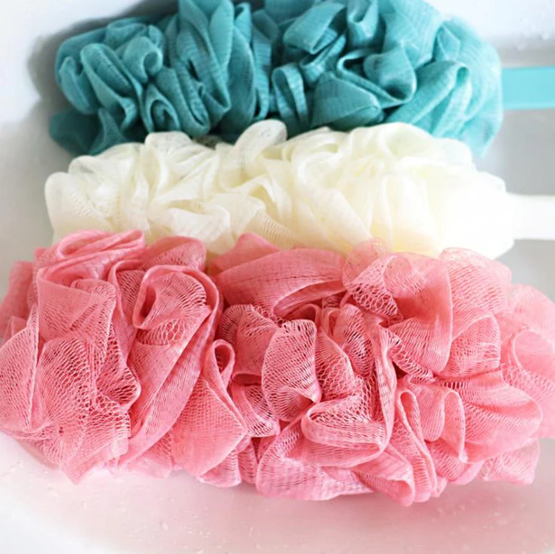 Long Handle Hanging Soft Mesh Bath Brush Shower Back Body Sponge Brush brosse corps Щётка для тела esponja espalda