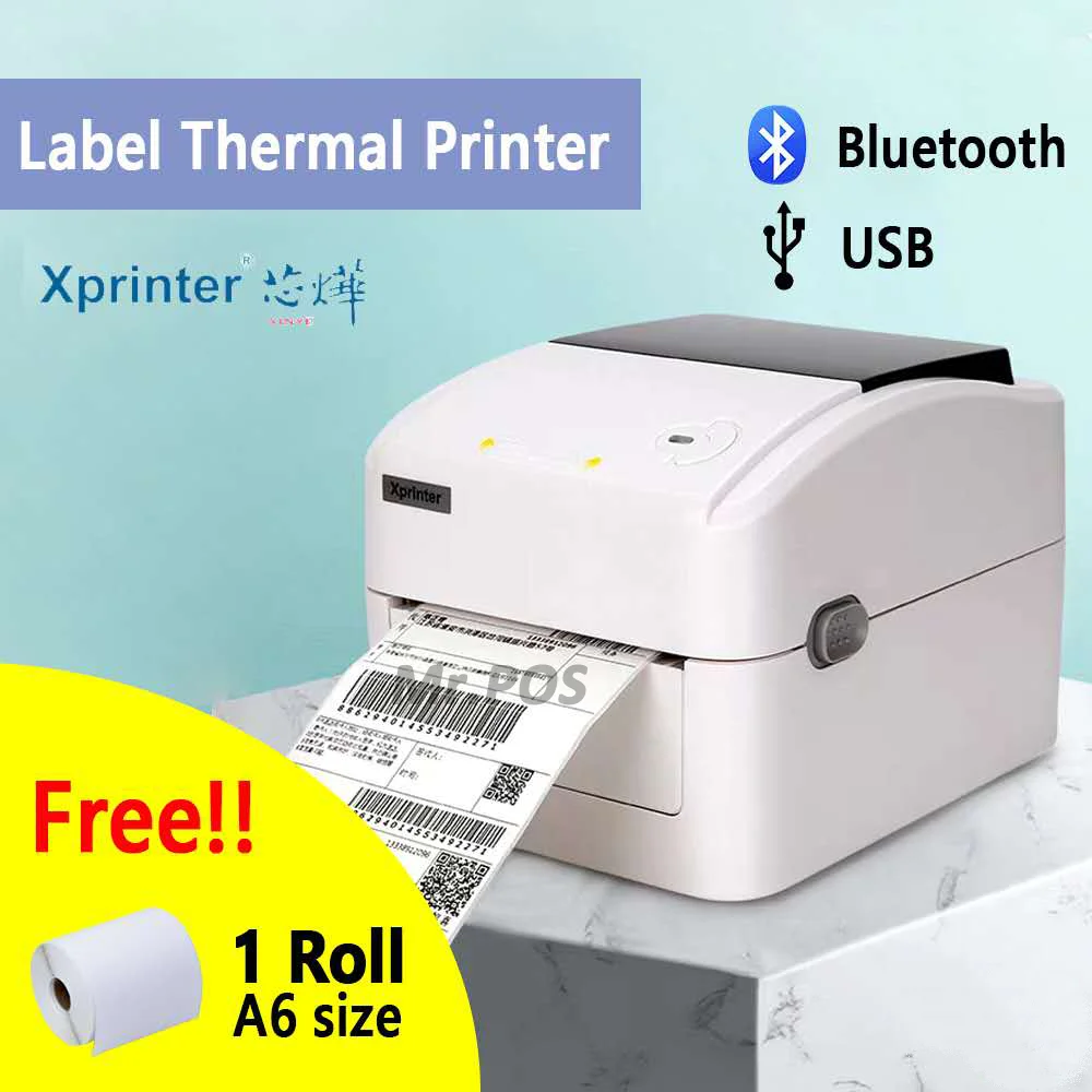 

Free Shipping A6 Label Thermal Bluetooth Printer Print Label Barcode Airway Bill from Smart phone [Free 1 roll A6 label paper]