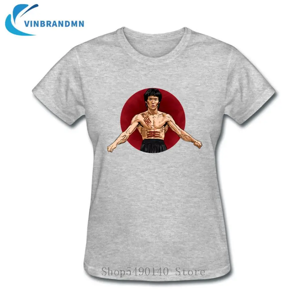 Модная дизайнерская футболка Kungfu Father Bruee Lee для девочек Jeet Kune Do хипстерская в
