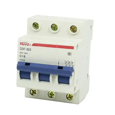 

AC 400V 16Amp 3-Pole 3P Overload Protection MCB Mini Circuit Breaker