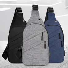 Уличная мужская сумка через плечо, Брезентовая Большая вместительная Повседневная сумка через плечо с USB зарядным отверстием ZJ55