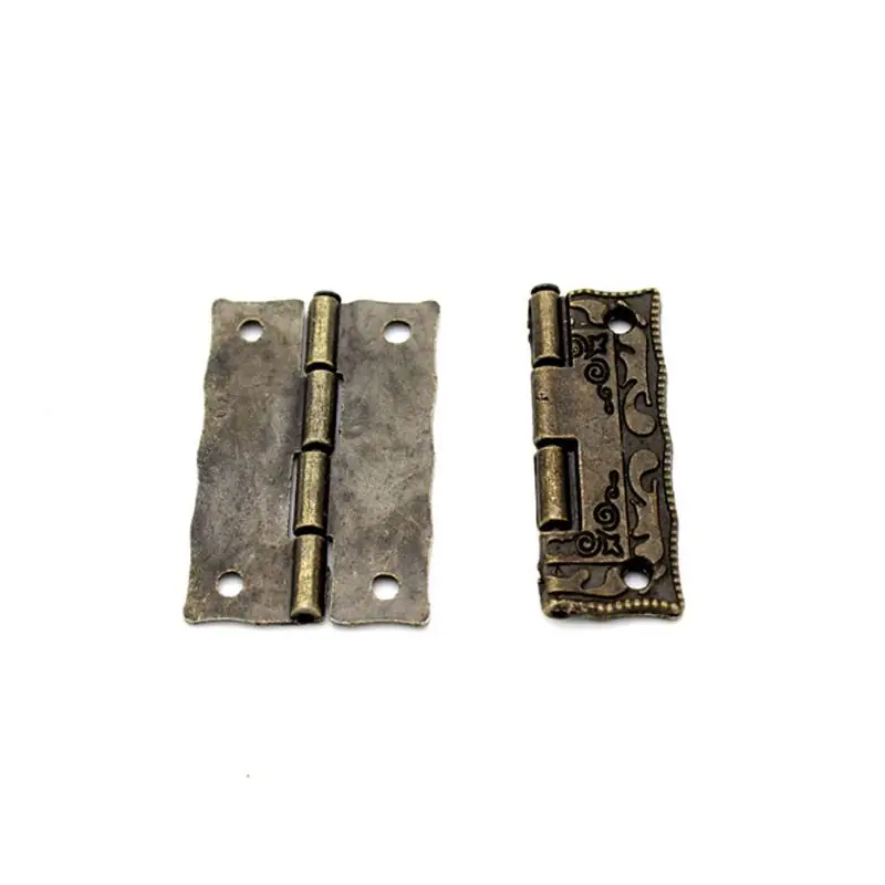 10Pc 36x23mm Antique Bronze Hinge Wooden Furniture Jewelry Box Cupboard Hardware