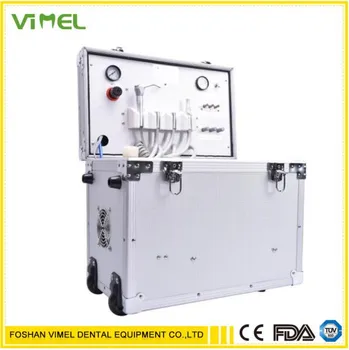 

Dental Air Turbine Unit Portable with Oilless Air Compressor Mobile Dental Chair Unit