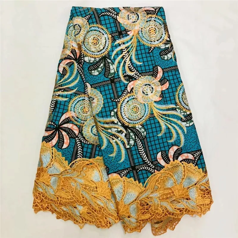 

High-End Lace Fabric 2019 Wax Cord Lace Fabric African Lace Fabric New Wax Cord Lace For Women Wedding Party Dress XM081512
