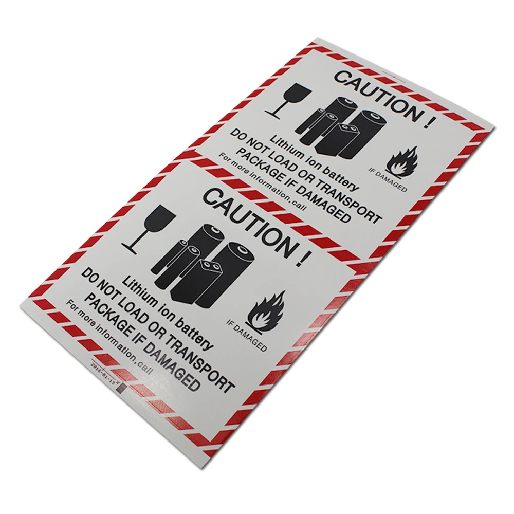 

DHL 1000Pcs/ Lot 12*11cm Event Self Adhesive Lithium Ion Battery Caution Sticker 4.72"x4.33" Warning Labels Device Reminder