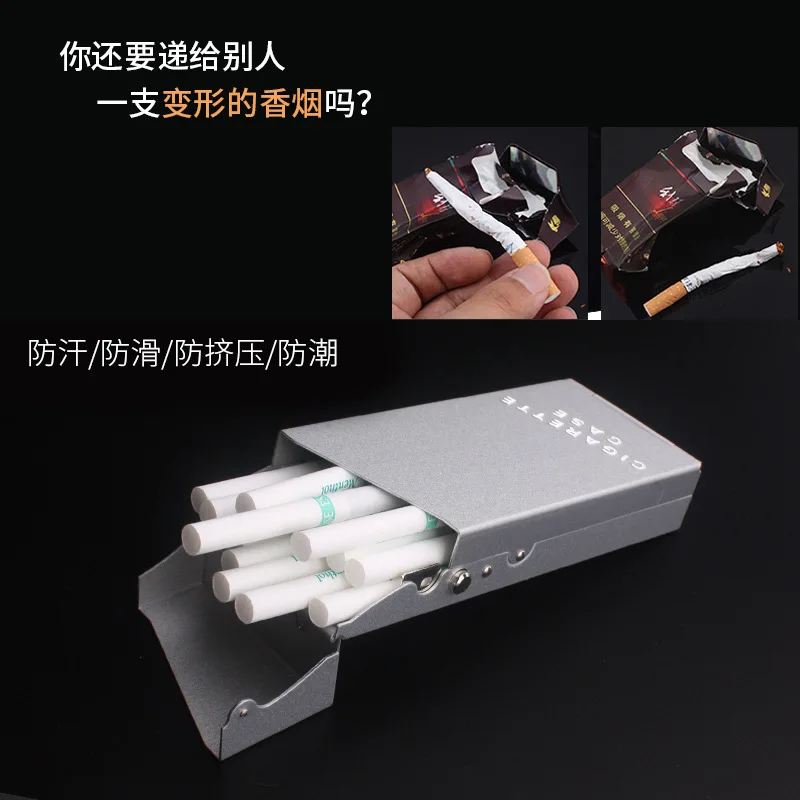 Портативный компактный металлический футляр для сигарет 20 шт.|Аксессуары