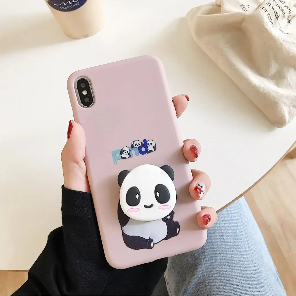 Для iPhone 11 Pro Xs Max 7 8Plus 6 6s для Huawei P20 30 Mate 20 Honor 8x 9x чехол панда TPU мягкий телефона с