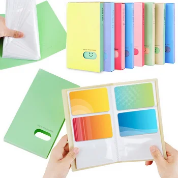 

120 Pockets Solid Color DIY Stickers For Photo Albums Frame Decoration Scrapbooking Photo Album Photo Card ID Holder