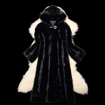 

Natural Mink Fur Jacket Winter Double Faced Fur Coat Warm Thick Plus Size Outwear Chaqueta Invierno Mujer Y0605 MF341