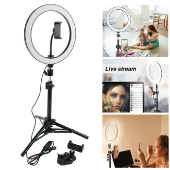 

26cm LED Ring Light Anchor Selfie Photography Tripod Stand Phone Holder Clip Durable And Practical To Use
