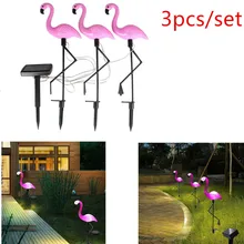 3 шт. Фламинго лужайка солнечный светильник солнечный садовый светильник солнечный светильник s водонепроницаемый Светодиодный светильник Открытый солнечный светильник для сада декор
