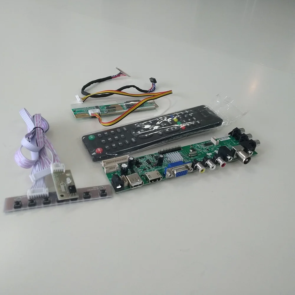 Комплект для LTN160AT01 цифровой USB AV 1 CCFL ЖК-панель 30pin DVB-C DVB-T HDMI VGA ТВ плата контроллера 1" 1366X768