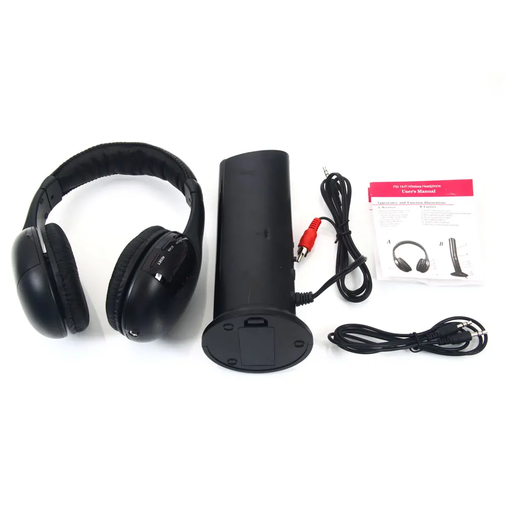 New 5 in 1 Headset Wireless Headphones Cordless RF Mic for PC TV DVD CD MP3 MP4 Wireless Earphone