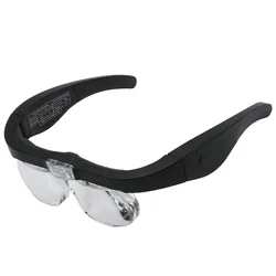 USB Rechargeable LED Magnifying Glasses for Enhanced Reading and Precision Work (Black)
