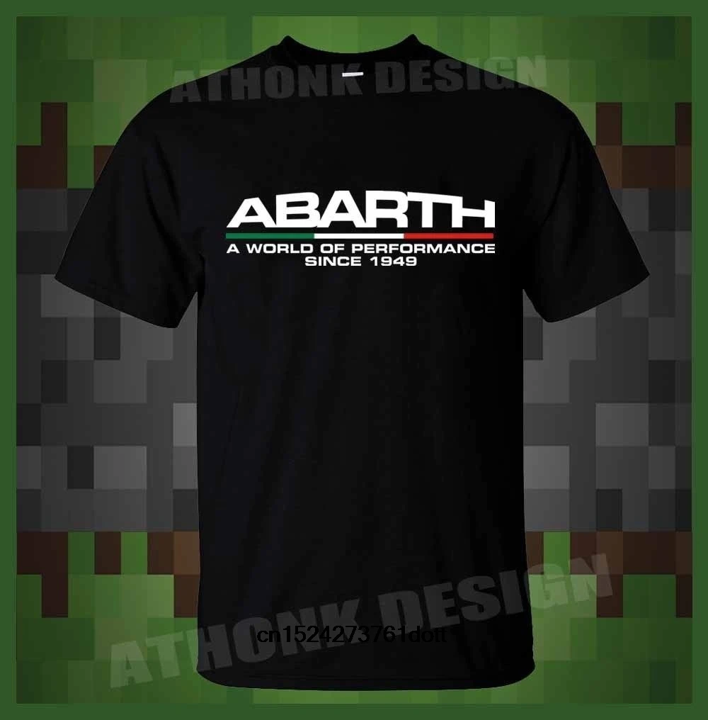 Забавная Мужская футболка белая черные футболки новинка Fiat Abarth логотип мир