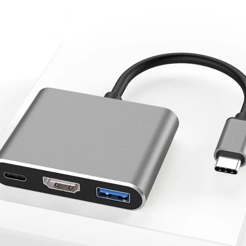 Type-c To Hdmi Three-in-one Converter Typec Docking Station Supports Any Day Switch To Large Screen