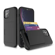 Funda de negocios para iPhone, funda con ranuras para tarjetas, Color caramelo, para iPhone 12 Pro Max 12pro 12max 11 Pro XR XS MAX SE 2 2020 6S 7 8 Plus