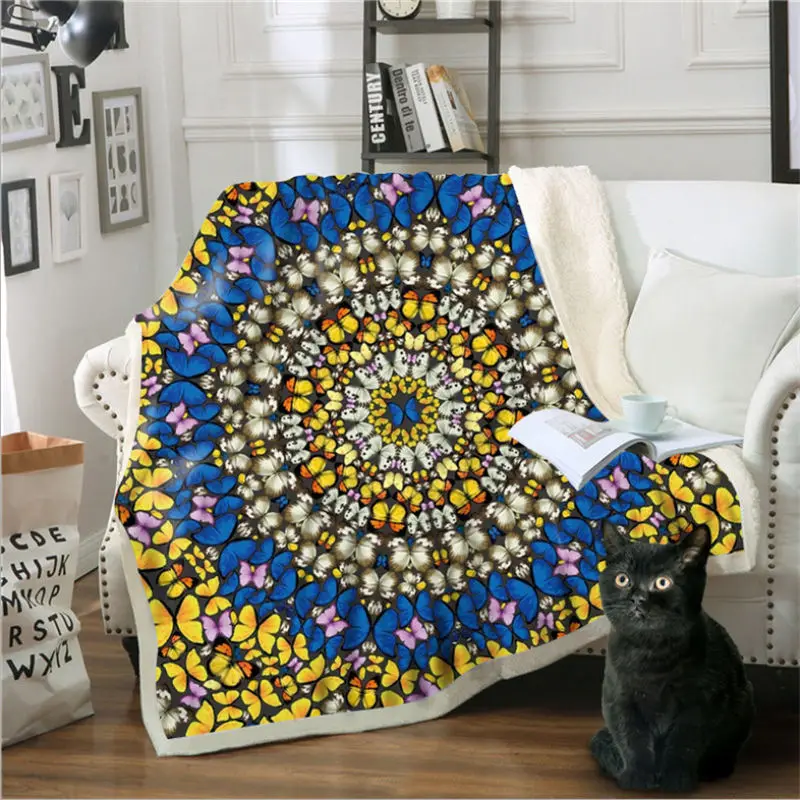 Одеяло Толстовка Ретро стиль 3D цифровая печать хлопоковая бархатная квадратное