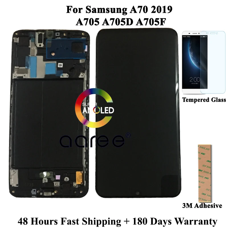 Супер AMOMLED lcd для samsung A70 A705 lcd A70 lcd для samsung A70 A705 lcd экран сенсорный дигитайзер сборка