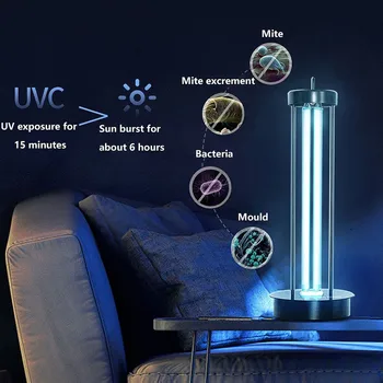 

38# Uv Germicidal Lamp Tube With Bracket Non Led Quartz Lamp Uvc Disinfection Sterilizer Kill Dust Mite 6w 8w Eu Standard