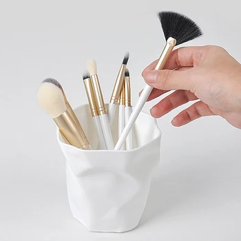 

PP Multi-function Folding Pen Pencil Holder Decorative Desktop Pen Holders Makeup Brush Holder Office Stationery Storage Basket