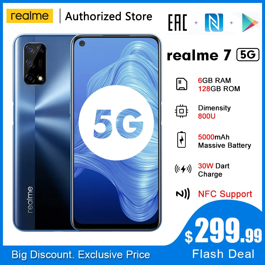 Realme 7 5G Dimensity 800U смартфон 6,5 