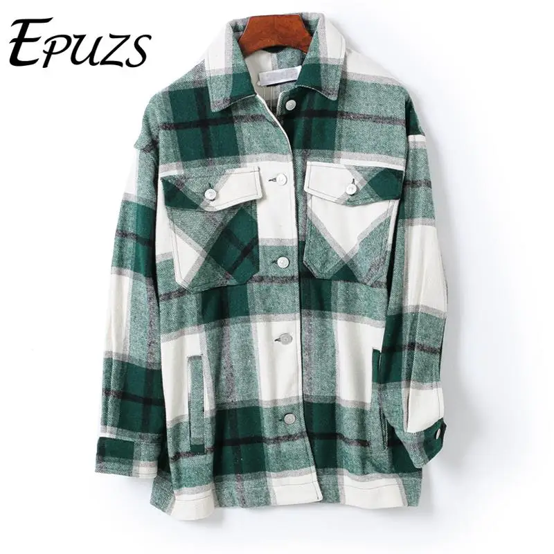 Ceny Zima czerwony zielony w kratę koszula w kratę kobiety dorywczo kobiet bluzki i topy w stylu vintage kobiety bluzki plus rozmiar camisas mujer