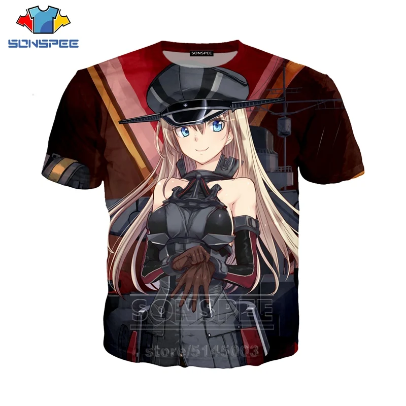 Мужская и женская футболка Kantai летняя уличная с 3D-принтом коротким рукавом