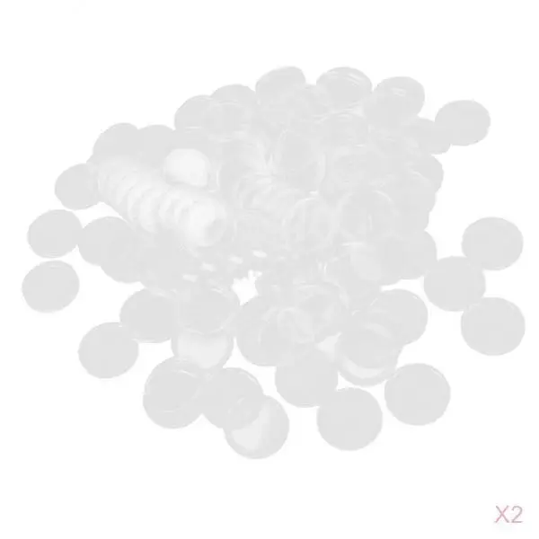 200x 21mm Applied Plastic Coin Storage Capsules Round Holder For Collection 200x 21mm Applied Plastic Coin Storage Capsules Round Holder For Collection