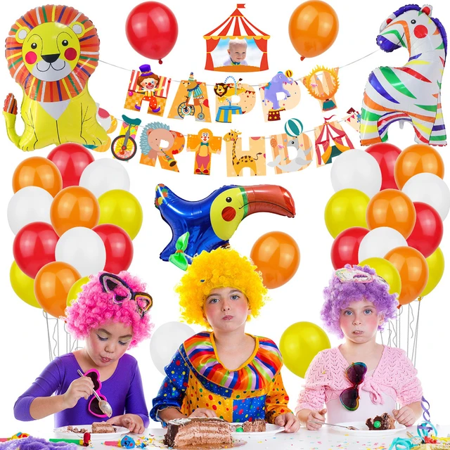 CIRCUS CARNIVAL Birthday Tableware Range Party Balloons Banners Decorations