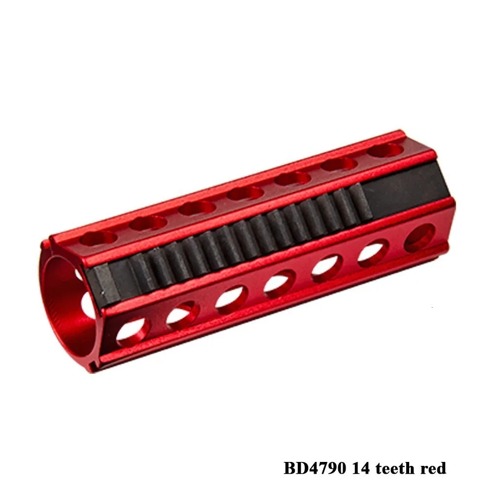 BD 14 teeth red Tactifans CNC алюминиевый фрезерованный корпус с 14 15 19 полностью металлический зубчатый поршень или Половина зубов страйкбольный привод гирбокс Ver 2/3 охотничий армейский - Цвет: BD 14 teeth red
