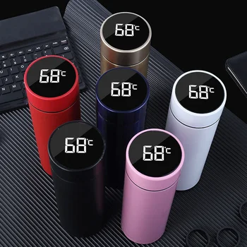 

Smart Mug Temperature Display Vacuum Stainless Steel Water Bottle Kettle Thermos Cup With LCD Touch Screen Gift Cup
